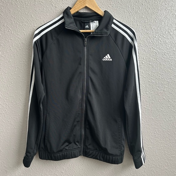 Adidas‎ full zip up black track jacket - Picture 1 of 9